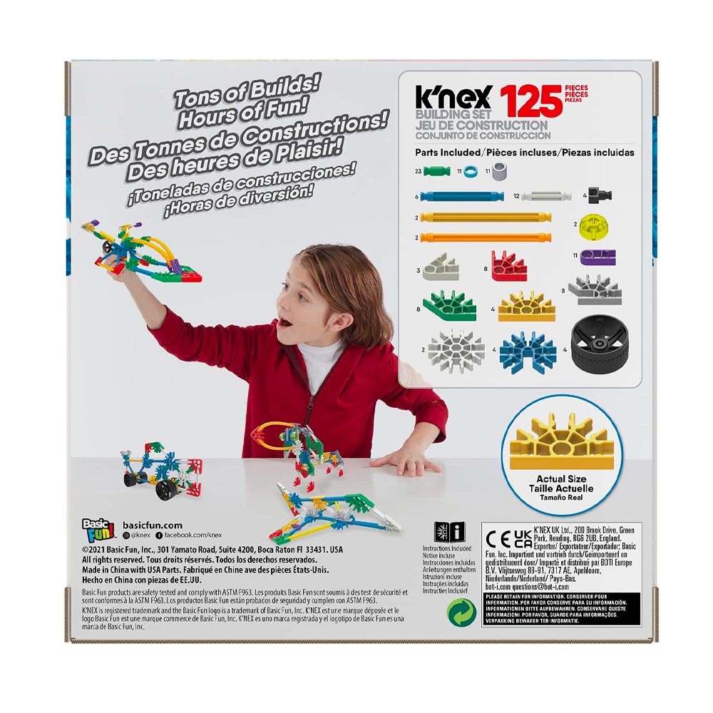 K'NEX Classics 125pc/10 Model Beginner Builds Building Set 80206