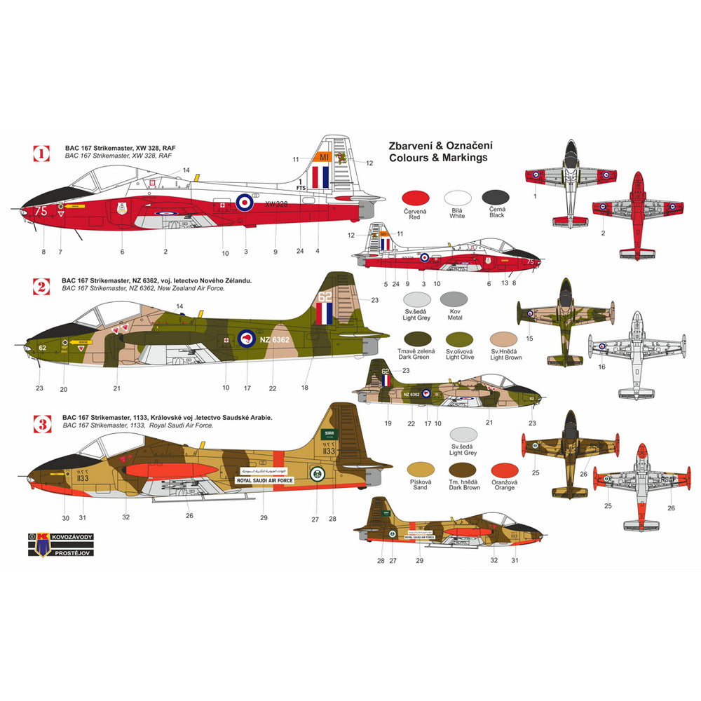 Kovozavody Prostejov 4801 BAC 167 Strikemaster 1:48 Model Kit