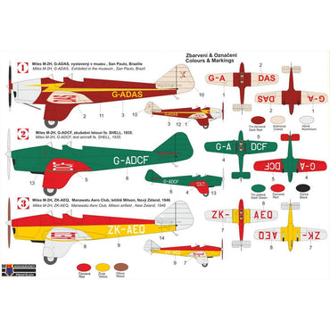 Kovozavody Prostejov 72285 Miles M.2H Hawk Major 'Civil Liveries' 1:72 Model Kit