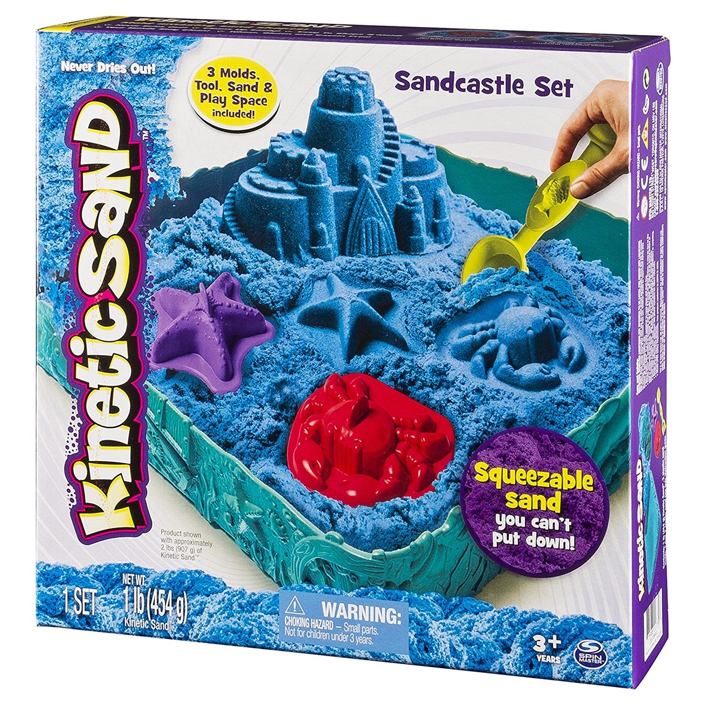 Kinetic Sand Box Set - Magic Play Sand & Moulds - Spinmaster