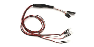 Kyosho LED Light Unit Set (2 Clear / 2 Red, 5mm, 400mm Wire)