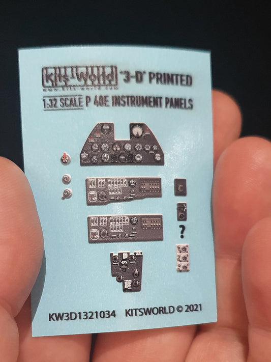 Kits World Curtiss P-40E Warhawk Instrument Panels 1:32 Decals Trumpeter Kits