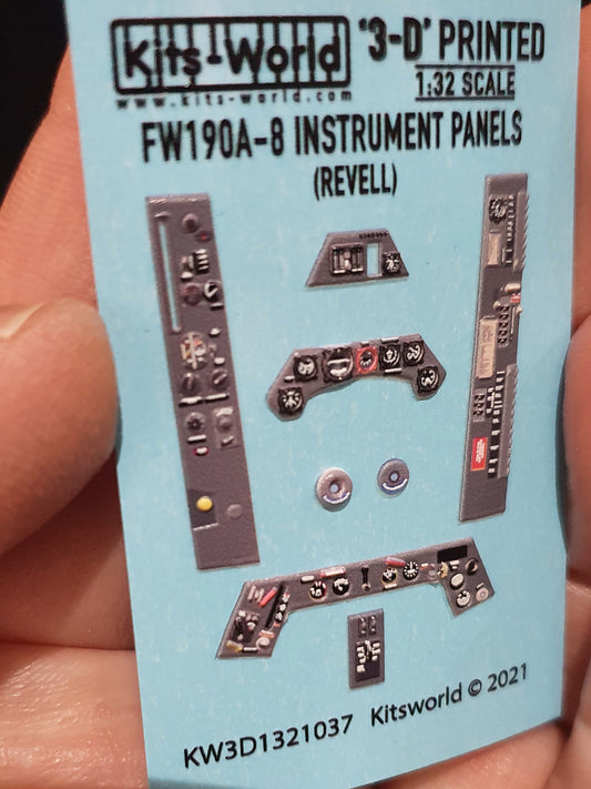 Kits World Focke-Wulf FW190A-8 Instrument Panels 1:32 Decals Revell Kits 03874
