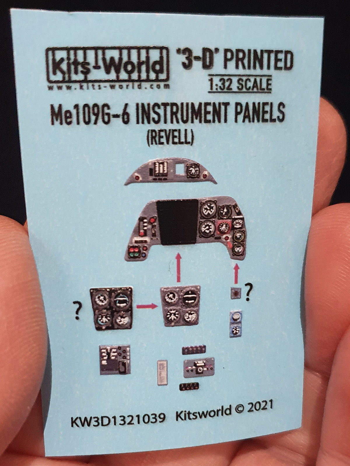Kits World Messerschmitt Bf-109G-6 Instrument Panels 1:32 Revell Models 04665