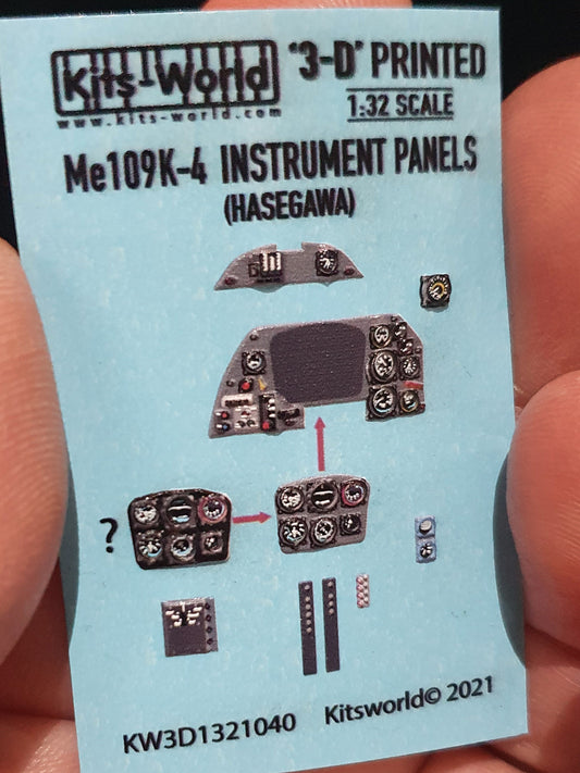 Kits World Messerschmitt Bf-109K-4 Instrument Panels 1:32 Hasegawa Model Kits