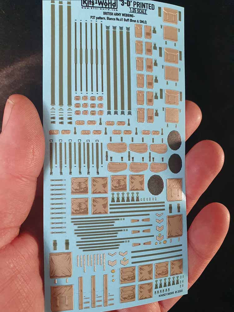Kits World 3D135005 3D Decal 1:35 British Army Webbing P37 Pattern Blanco 61 Buff
