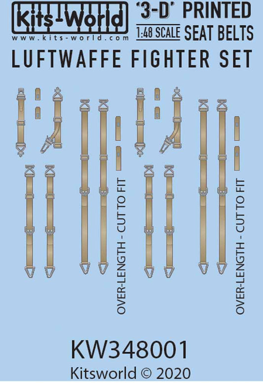 Kits World 3D148001 3D Printed Decal 1:48 Luftwaffe seatbelts WWII. Focke-Wulf M