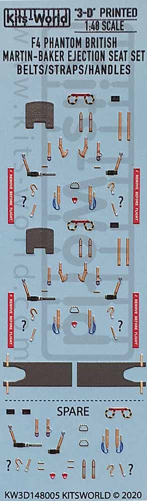 Kits World 3D148005 3D Printed Decal 1:48 McDonnell-Douglas FGR.2 Phantom II BRI