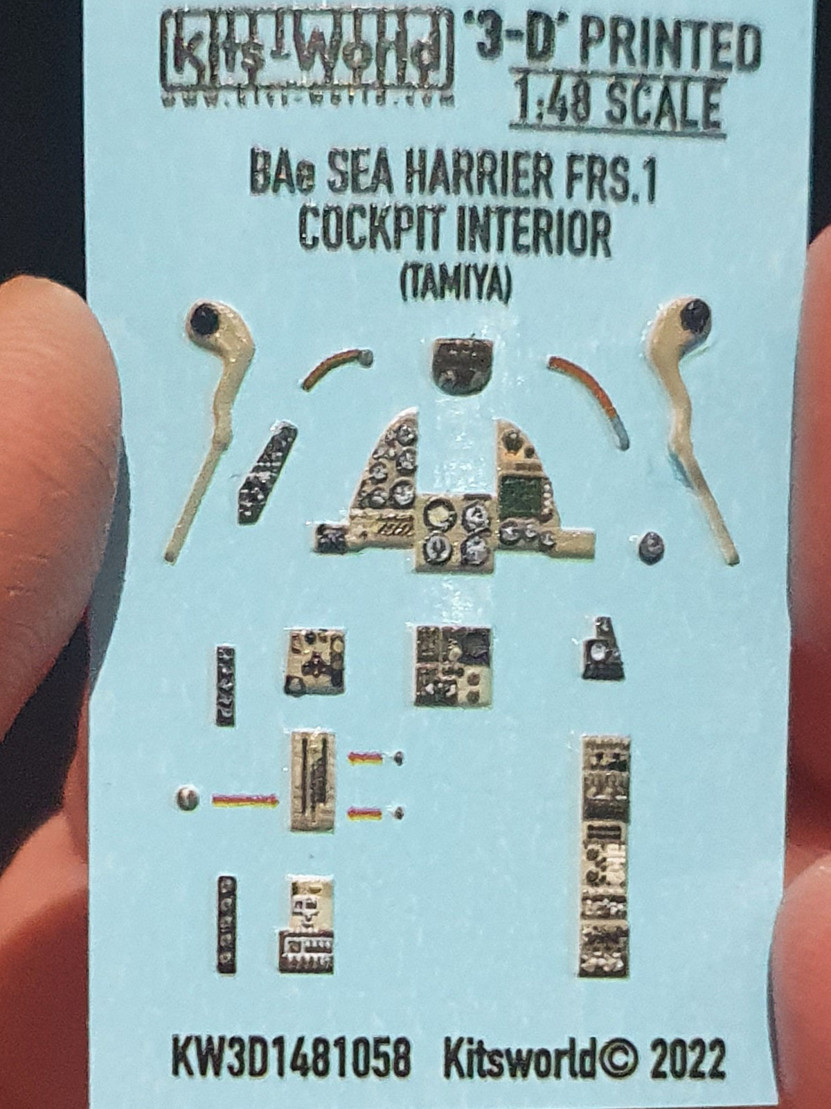 Kits World BAe Harrier FRS Cockpit Interior Screens Off 1:48 Tamiya 61026 Decals