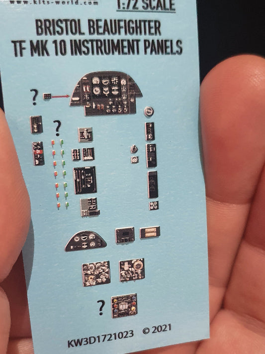 Kits World Bristol Beaufighter TF MK.X 1:72 Instrument Panels Airfix A04019A