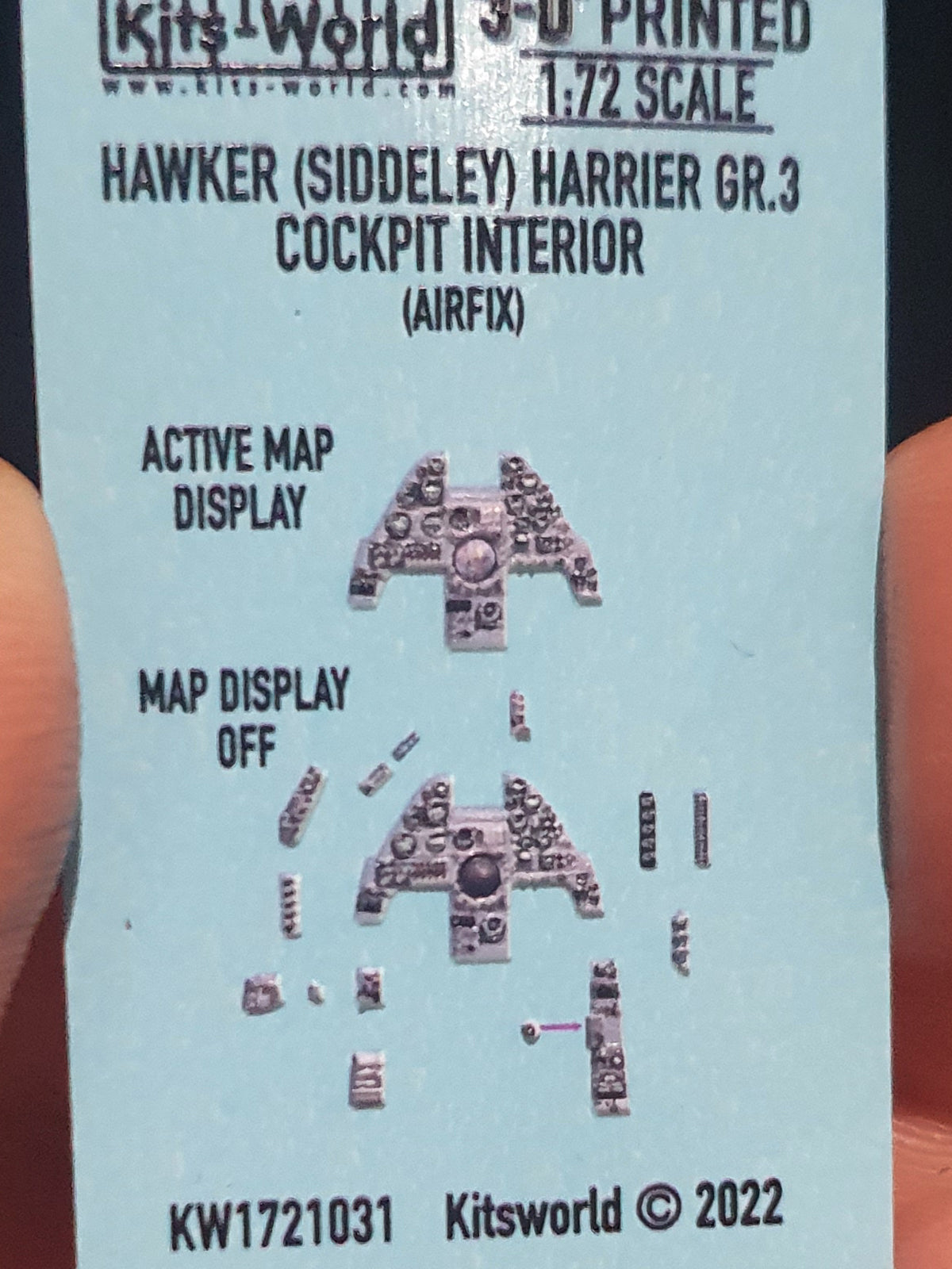 Kits World BAe Harrier GR.3 3D Colour Cockpit Interior 1:72 for Airfix Kits