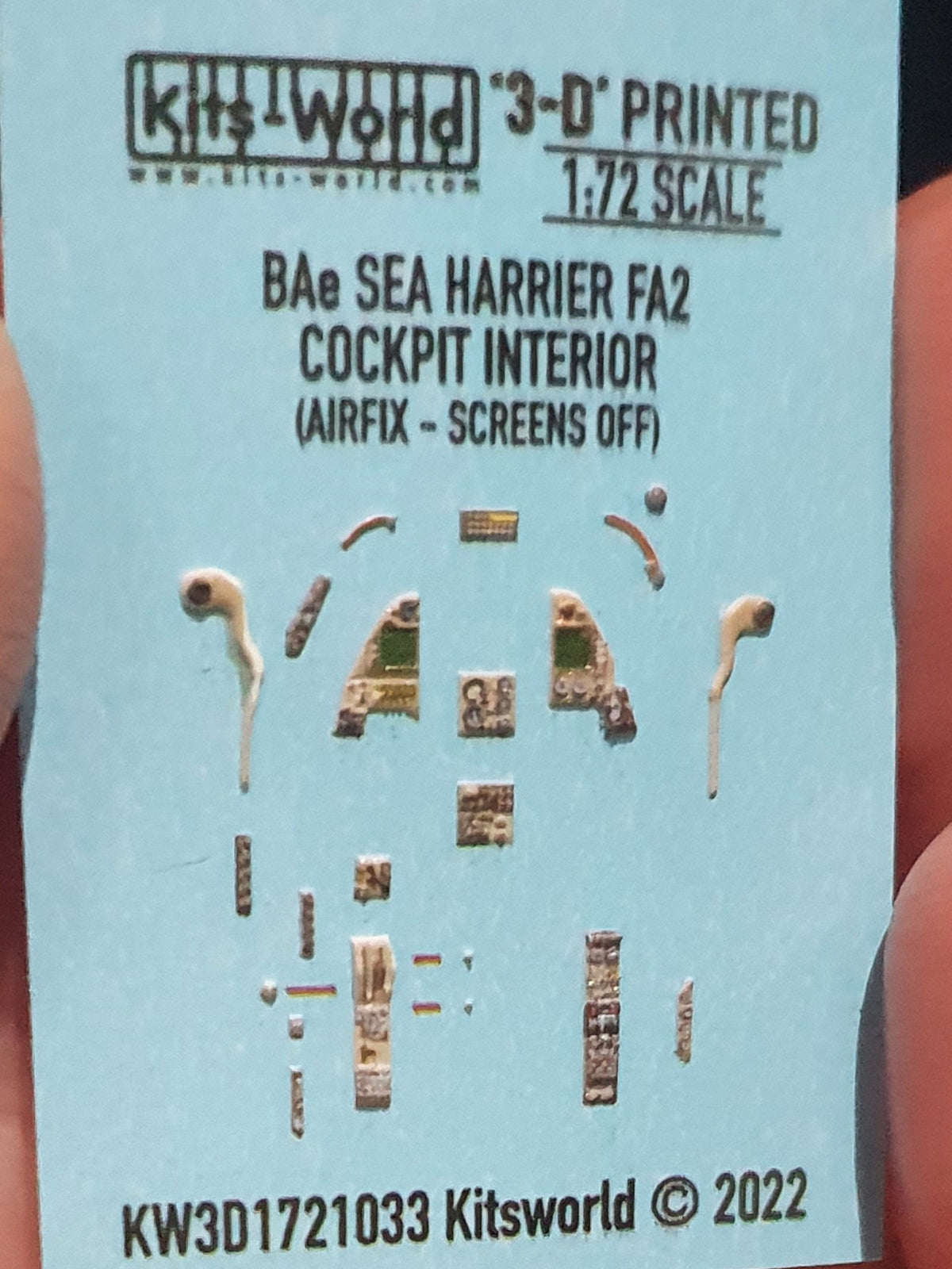 Kits World BAe Harrier FA.2 Cockpit Interior w/Screens Off 1:72 Airfix Kit Decals