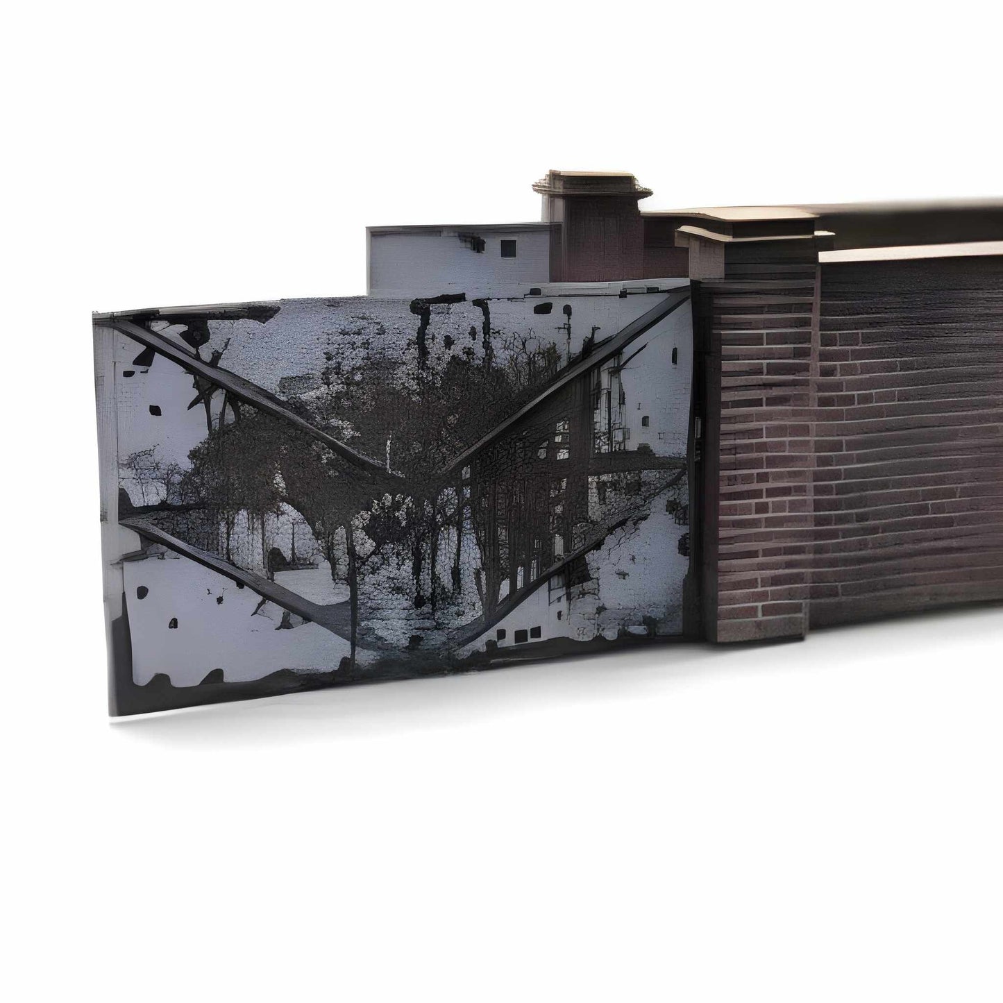 Scale Model Scenery KX002 Old Industrial Red Brick Wall OO/HO Gauge