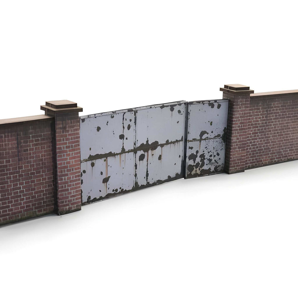 Scale Model Scenery KX002 Old Industrial Red Brick Wall OO/HO Gauge