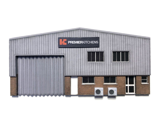 Scale Model Scenery KX060 Ultra-Low Relief Industrial Unit - Front OO/HO Gauge