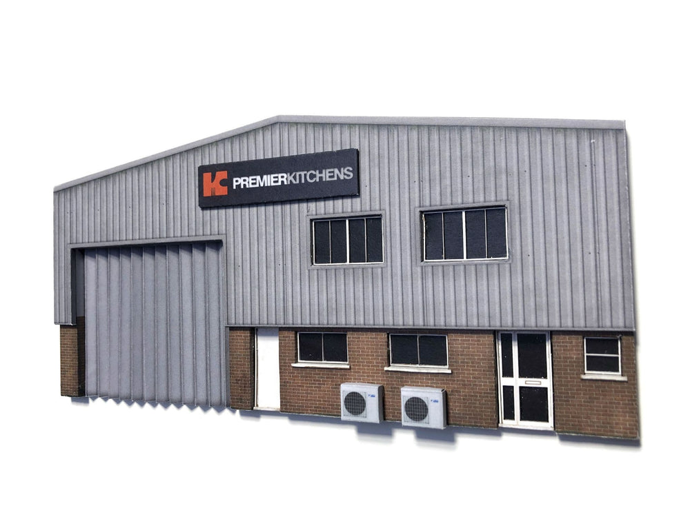 Scale Model Scenery KX060 Ultra-Low Relief Industrial Unit - Front OO/HO Gauge