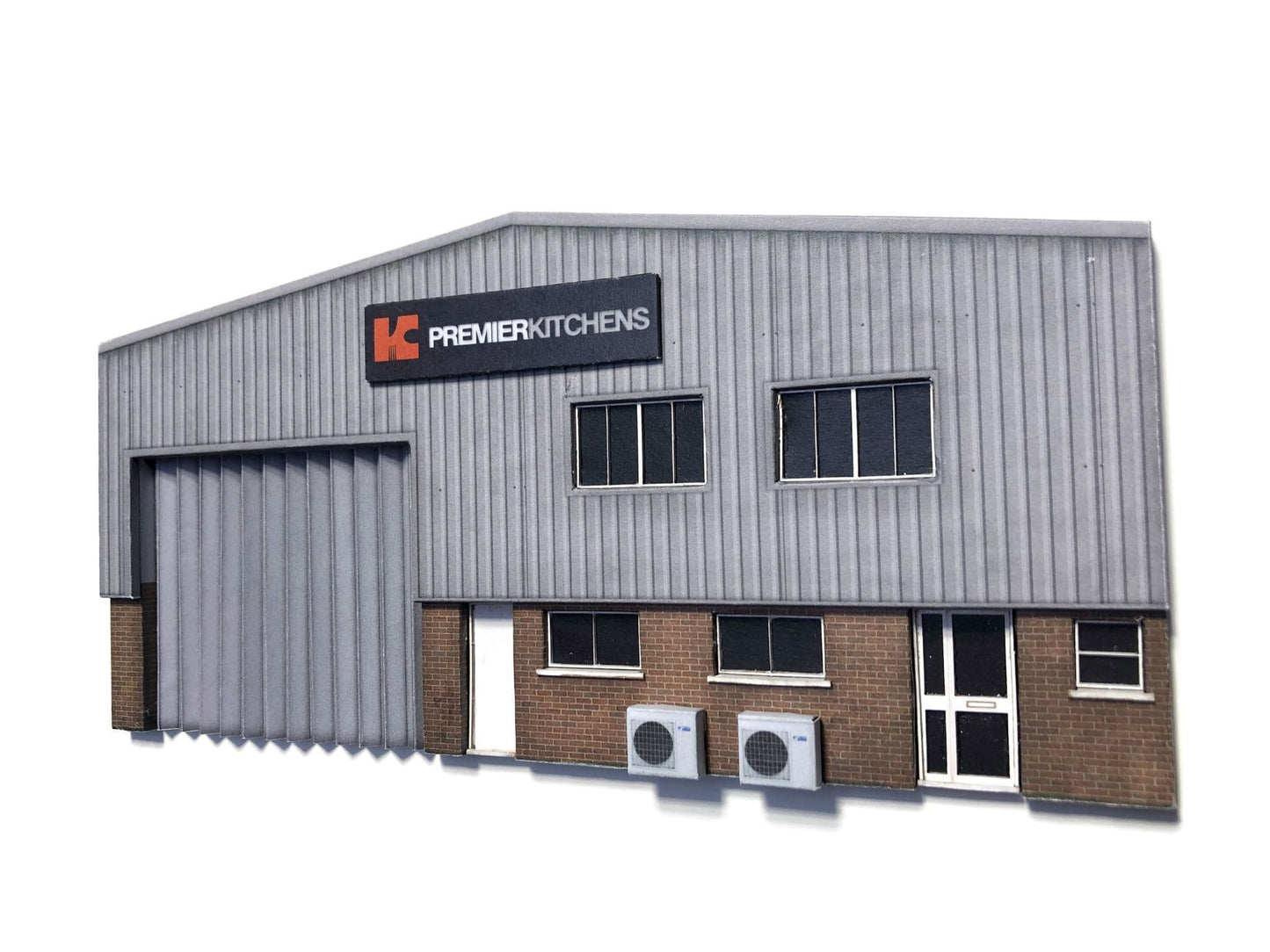 Scale Model Scenery KX060 Ultra-Low Relief Industrial Unit - Front OO/HO Gauge