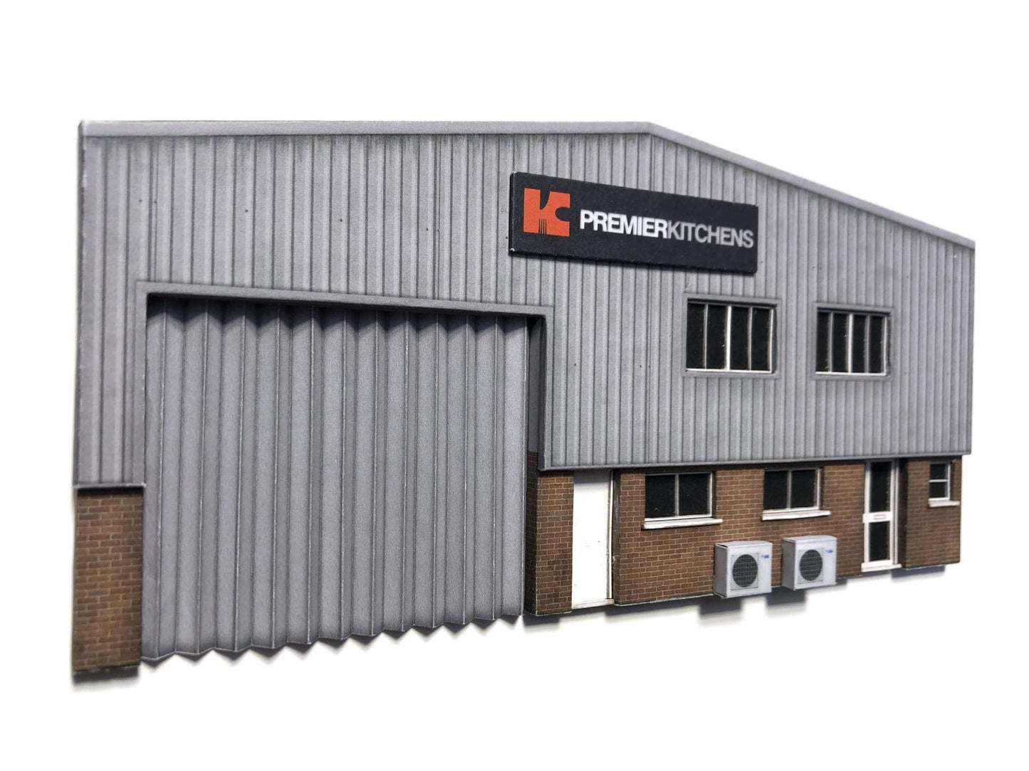 Scale Model Scenery KX060 Ultra-Low Relief Industrial Unit - Front OO/HO Gauge