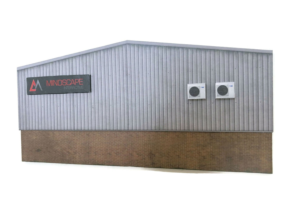 Scale Model Scenery KX061 Ultra-Low Relief Industrial Unit - Rear OO/HO Gauge