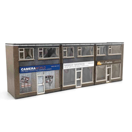 Scale Model Scenery KX089 Low-Relief 1970's Terraced Shops OO/HO Gauge