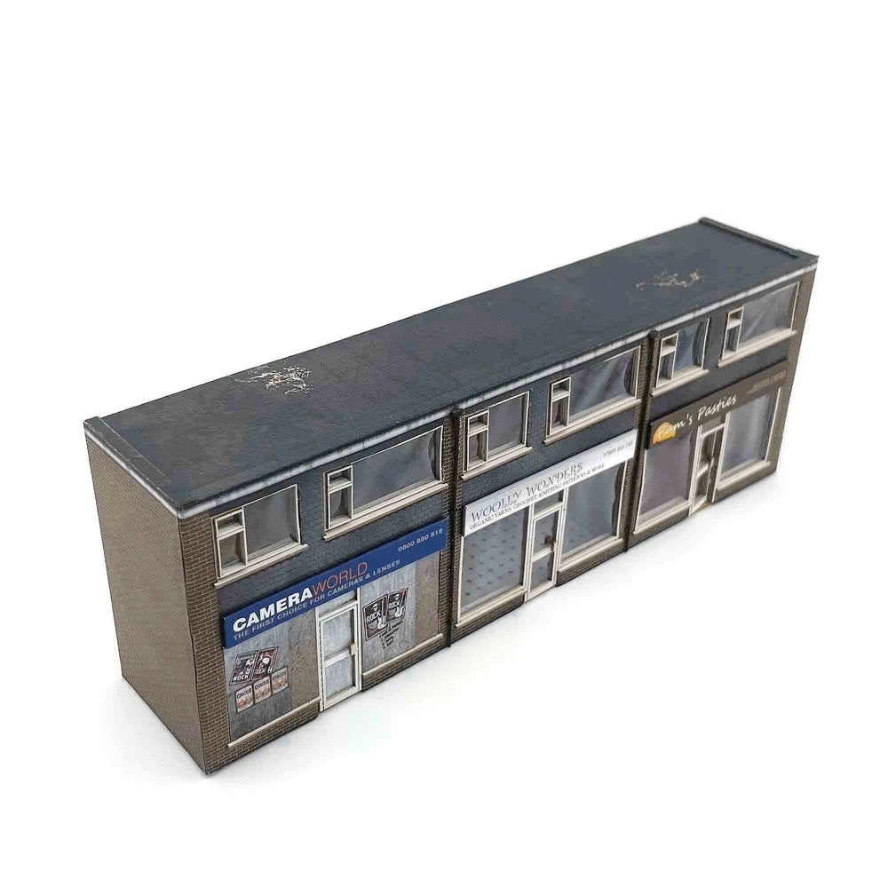 Scale Model Scenery KX089 Low-Relief 1970's Terraced Shops OO/HO Gauge