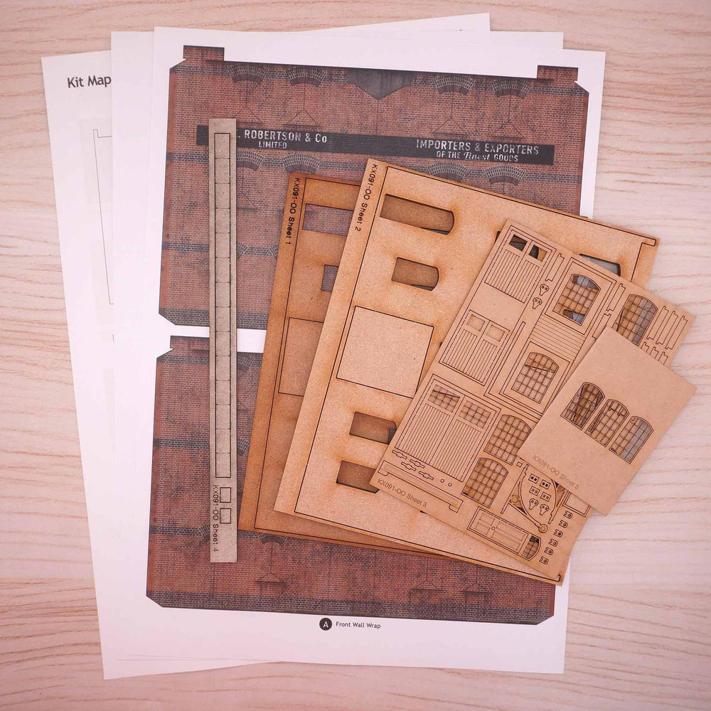 Scale Model Scenery KX091 Ultra-Low Relief Warehouse OO/HO Gauge