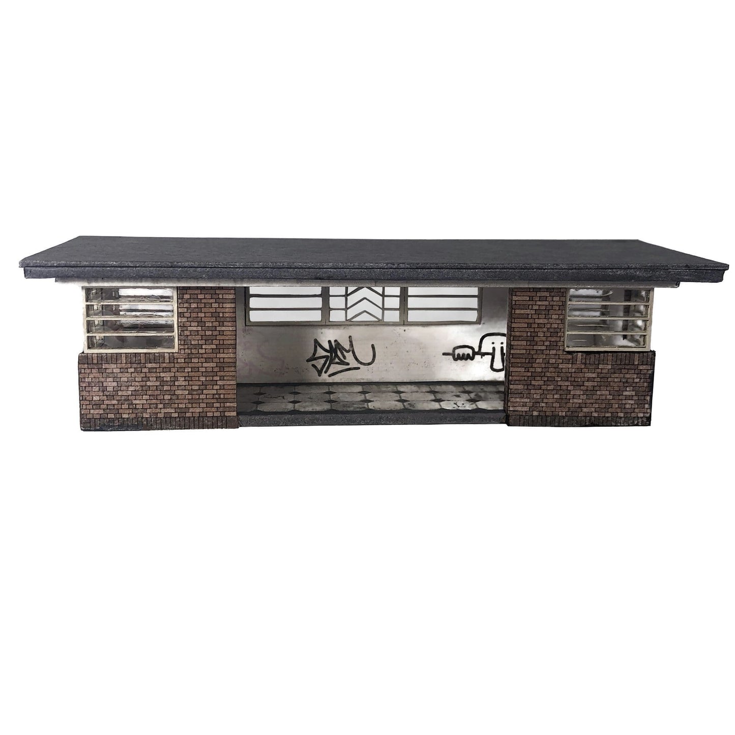 Scale Model Scenery KX097 1930's Art Deco Bus Shelter OO/HO Gauge