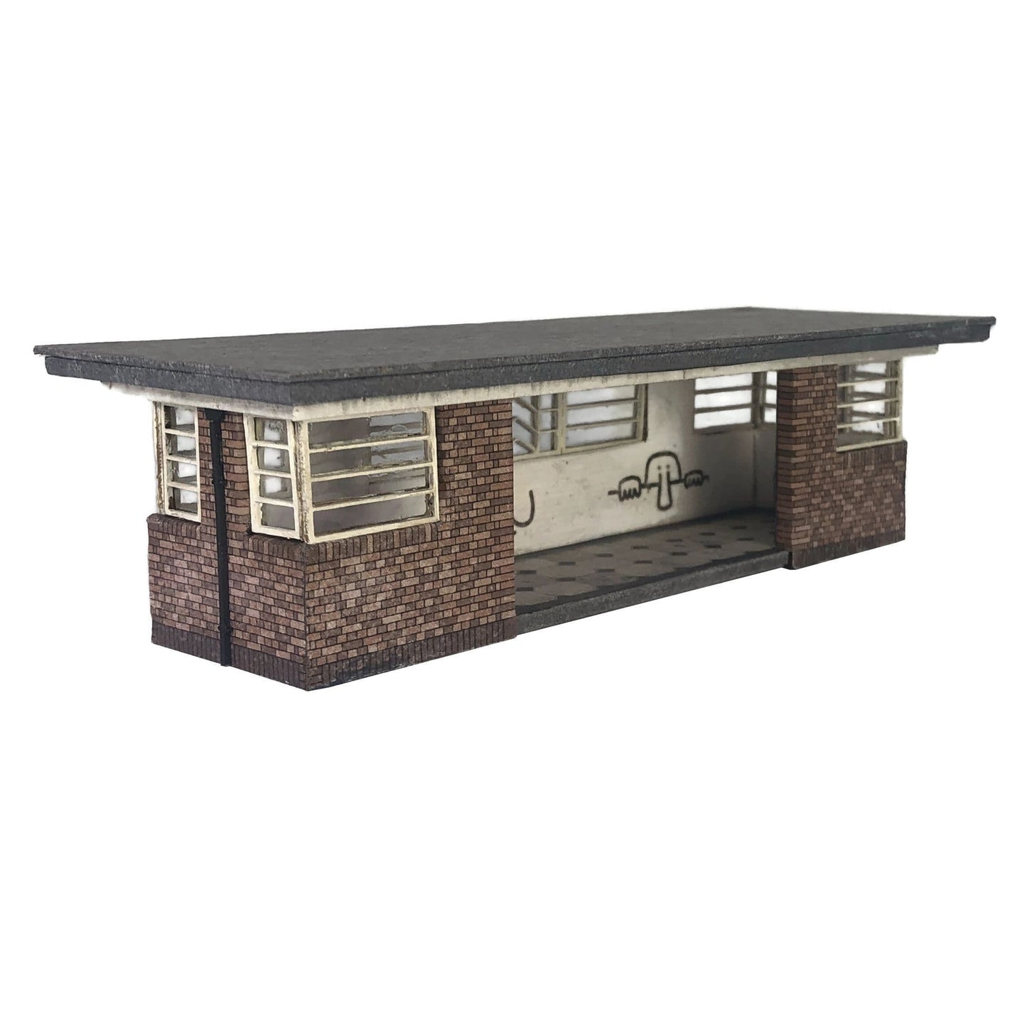 Scale Model Scenery KX097 1930's Art Deco Bus Shelter OO/HO Gauge