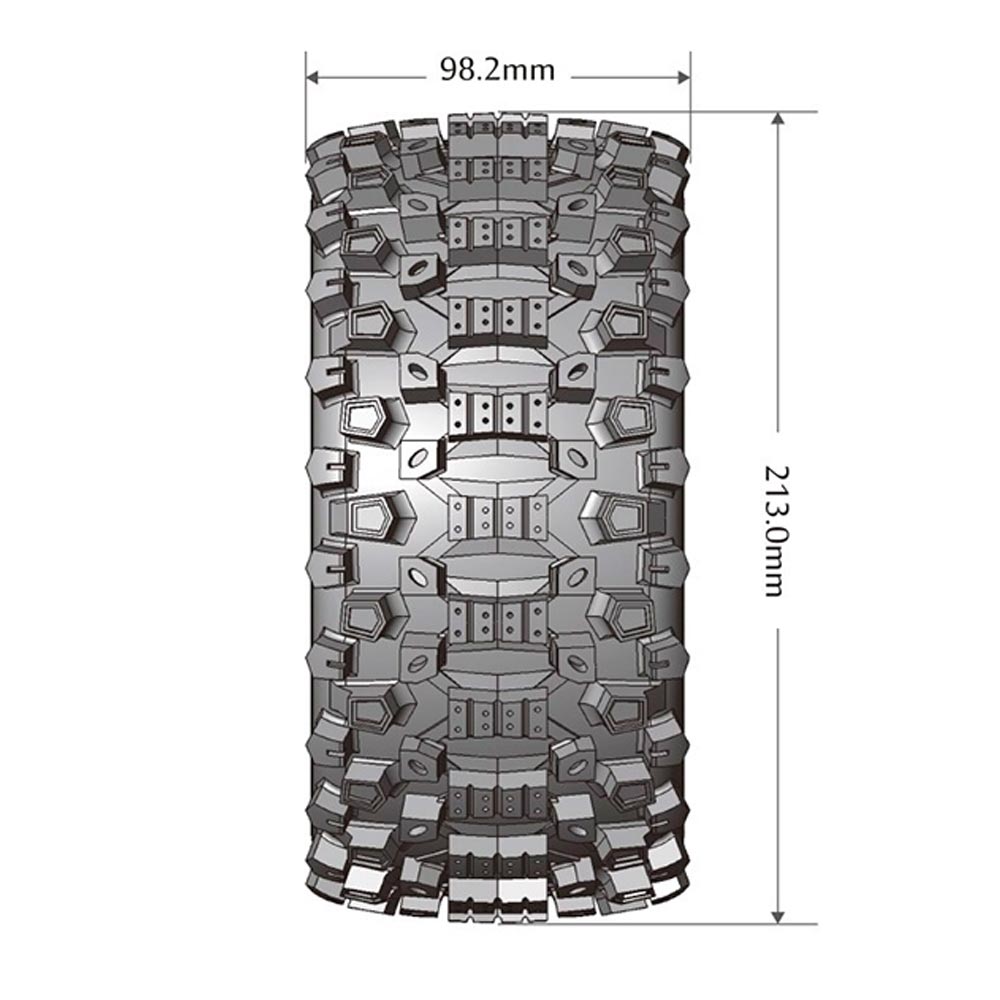 Louise RC MFT X-Uphill Kraton 8S Mounted Sport Tyres Black Wheel Pair L-T3297BM