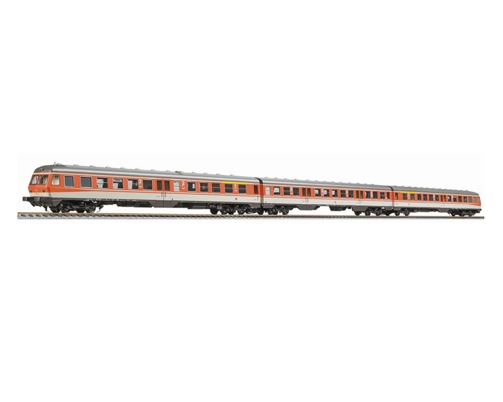 Liliput L133168 Diesel Railcar, BR 614/914, Orange/Grey, 3-Units Era V HO Gauge
