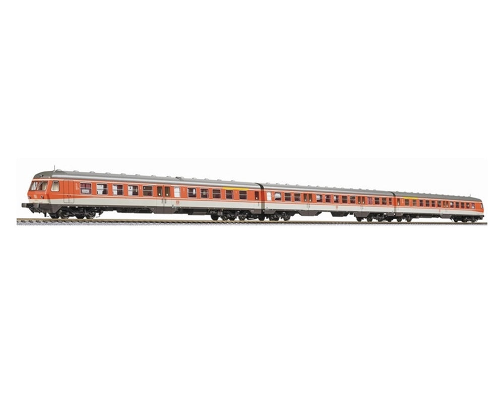 Liliput L133169 Diesel Railcar, BR 614/914, Blood Orange/Grey, 3-Units HO Gauge