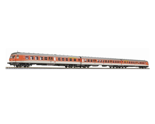 Liliput L133177 Diesel Railcar, BR 614/914, Orange/Grey, 3-Units, Era V HO Gauge