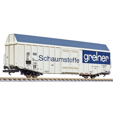 Liliput 235808 Big volume wagon, Hbks, DB, "Schaumstoffe greiner", period IV (14,99m) HO Gauge
