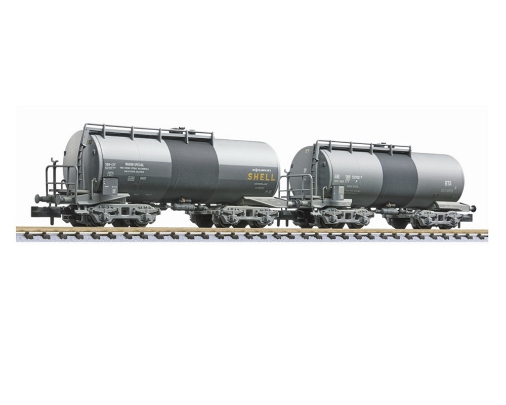 Liliput L260115 2-Unit Set, 4-Axle Tank Wagon, "B.T.A.", SBB-CFF Era III N Gauge
