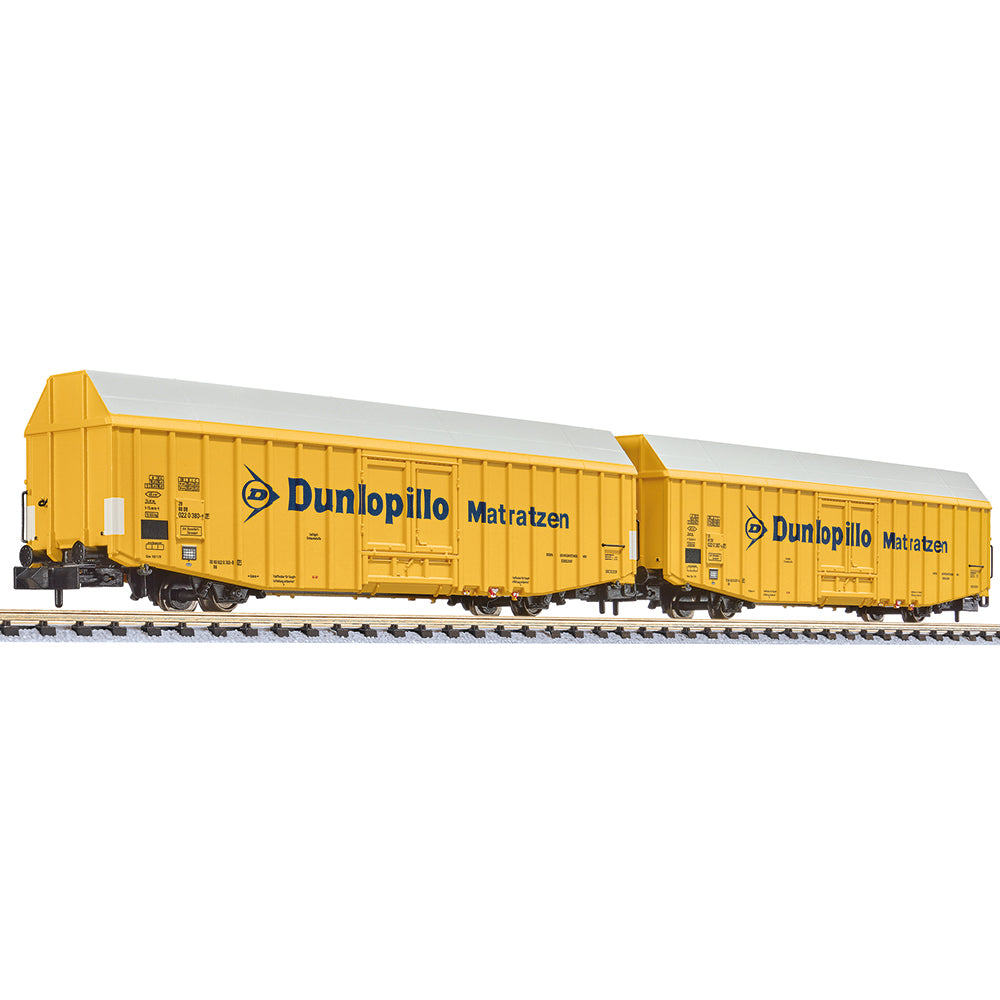 Liliput 260160 2-unit big volume wagon Hbbks DB "Dunlopillo" Ep.IV (middle) N Gauge