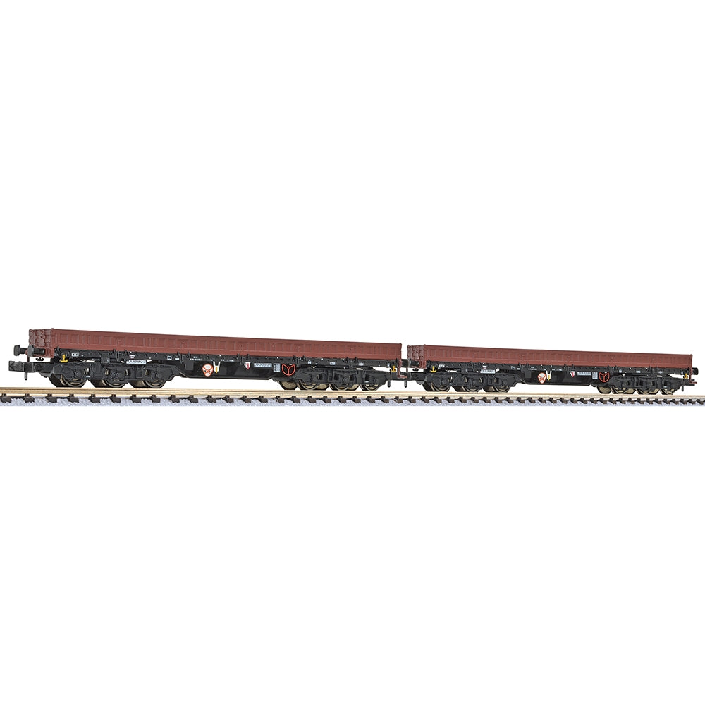 Liliput L260190 2-Unit 6-Axle Heavy Duty Wagon DR SAS 4850, Orig. Era IV N Gauge
