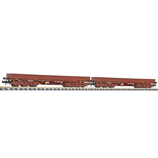Liliput L260192 2-Unit 6-Axle Heavy Duty Wagon DR Samm 4860 Brown Era IV N Gauge
