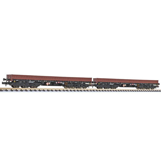 Liliput L260198 2-Unit 6-Axle Heavy Duty Wagon, DB AG, Samms-u 454 Era V N Gauge