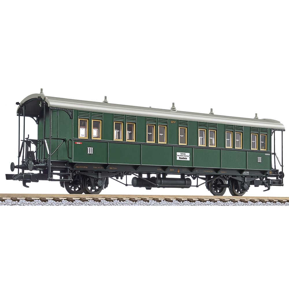 Liliput L334102 Passenger coach, 3rd Class, Ci 13717, Bad 01, era I HO Gauge