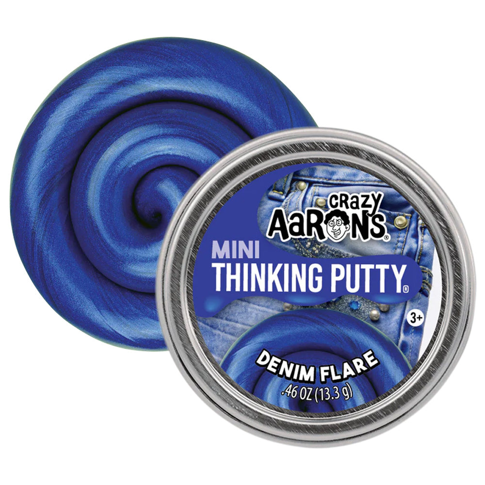 Crazy Aaron's Denim Flare Thinking Foam Stretch Toy Mini Tin LA003