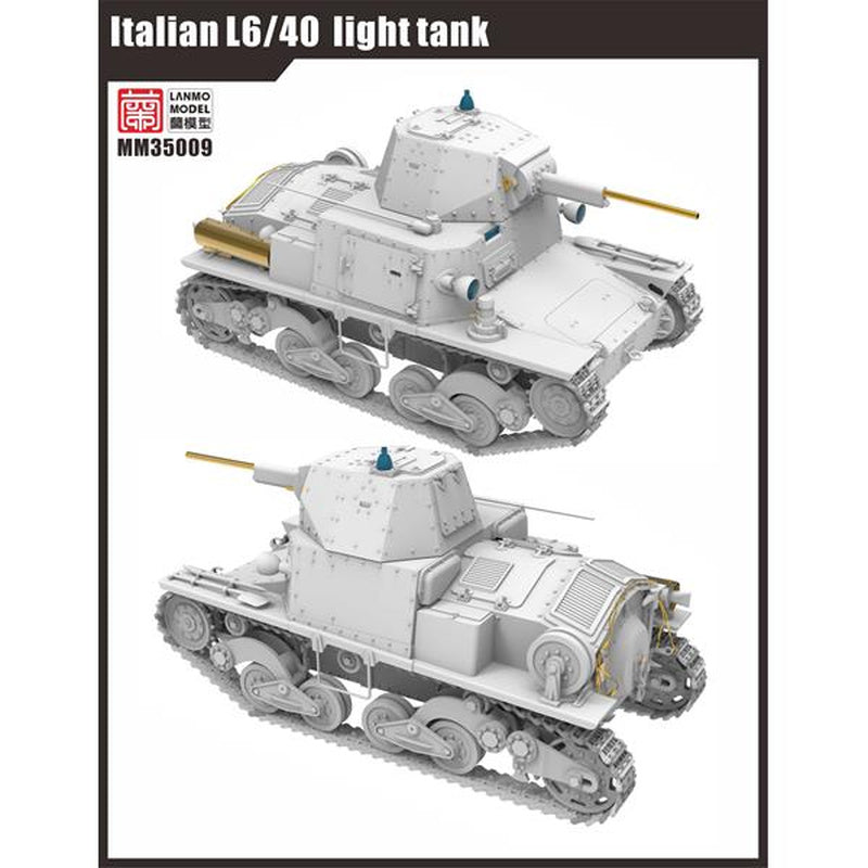 LANMO Model MM35009 Italian L6/40 Light Tank 1:35 Model Kit