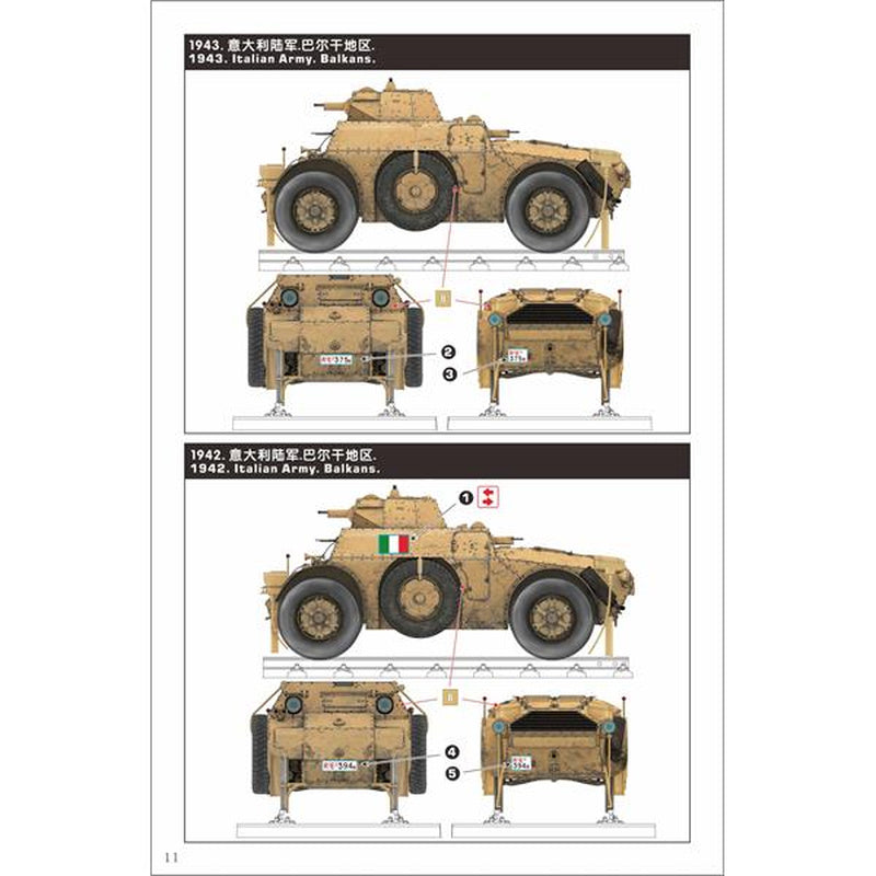 LANMO Model MM35011 Italian AB 40 Autoblinda Ferroviaria 1:35 Model Kit