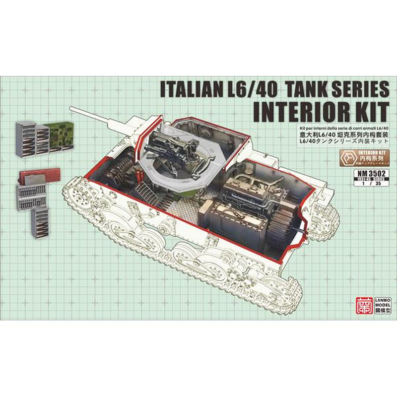 LANMO Model NM3502 Carro Armato L6/40 Internal Structure Kit 1:35