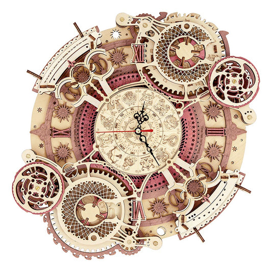 ROKR LC601 Zodiac Wall Clock Wooden Mechanical Model Kit