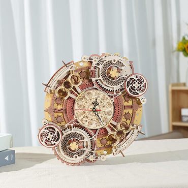 ROKR LC601 Zodiac Wall Clock Wooden Mechanical Model Kit
