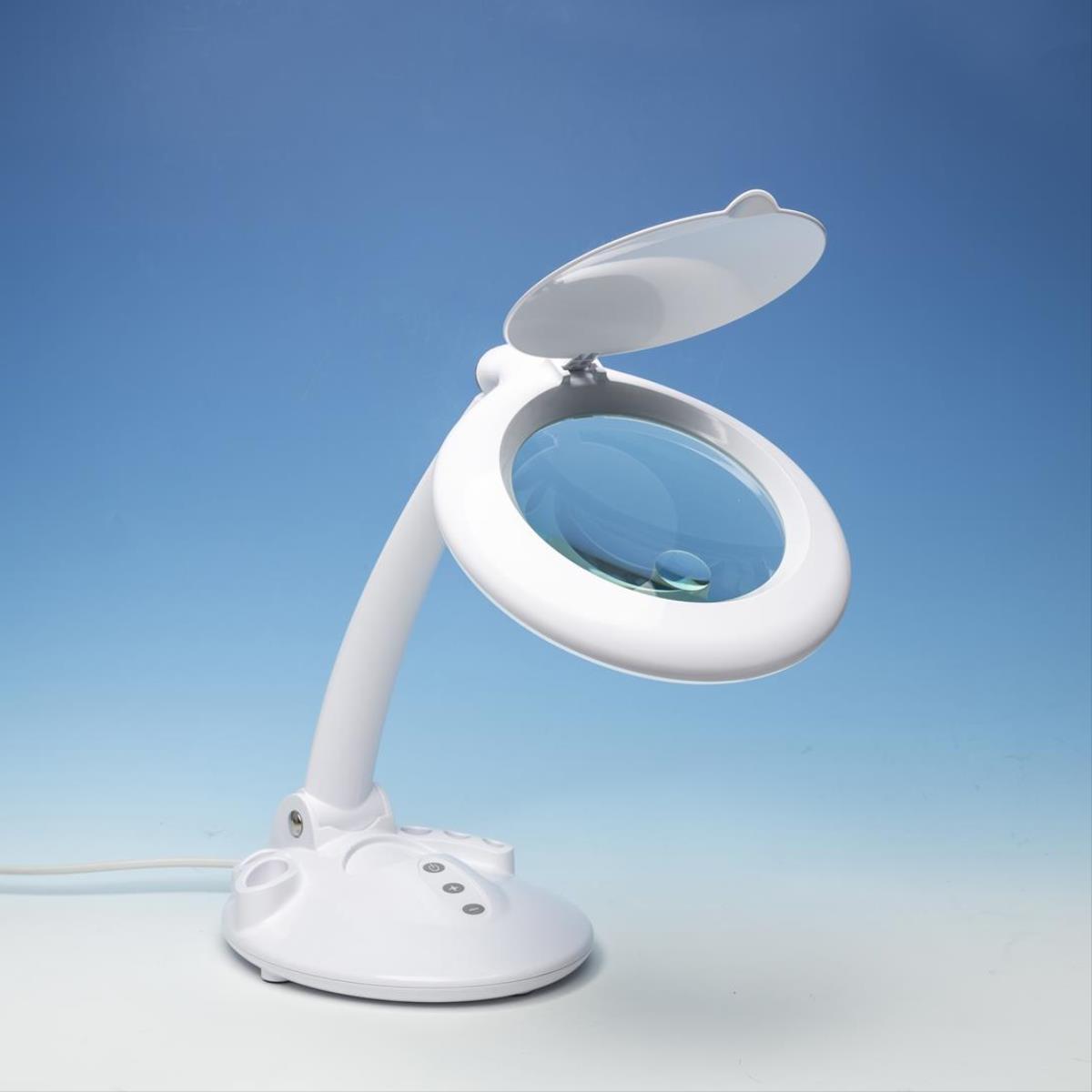 Lightcraft LED Magnifier Table Lamp with Organiser Base LC8098LED