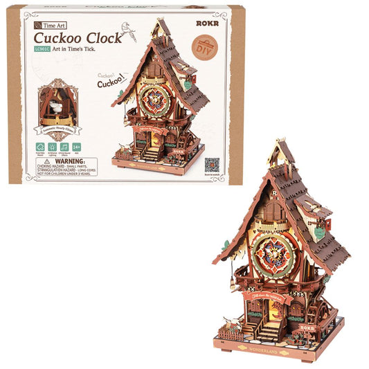 ROKR Cuckoo Clock Mechanical 3D Wooden Model LC901C 435pcs