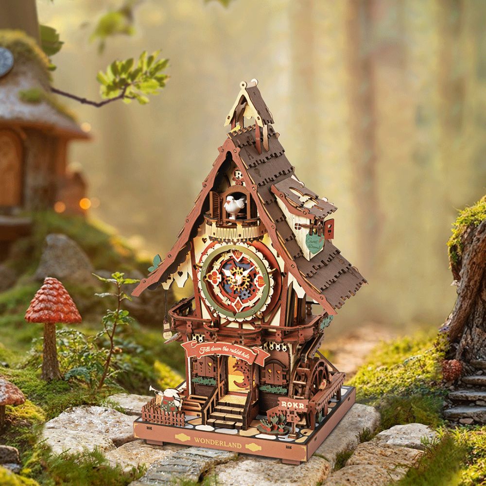ROKR Cuckoo Clock Mechanical 3D Wooden Model LC901C 435pcs
