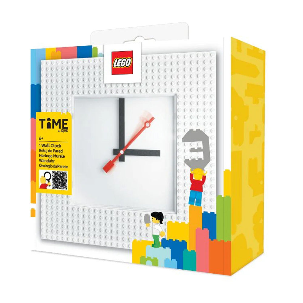LEGO TIME Wall Clock MOC - White