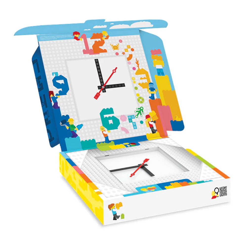 LEGO TIME Wall Clock MOC - White